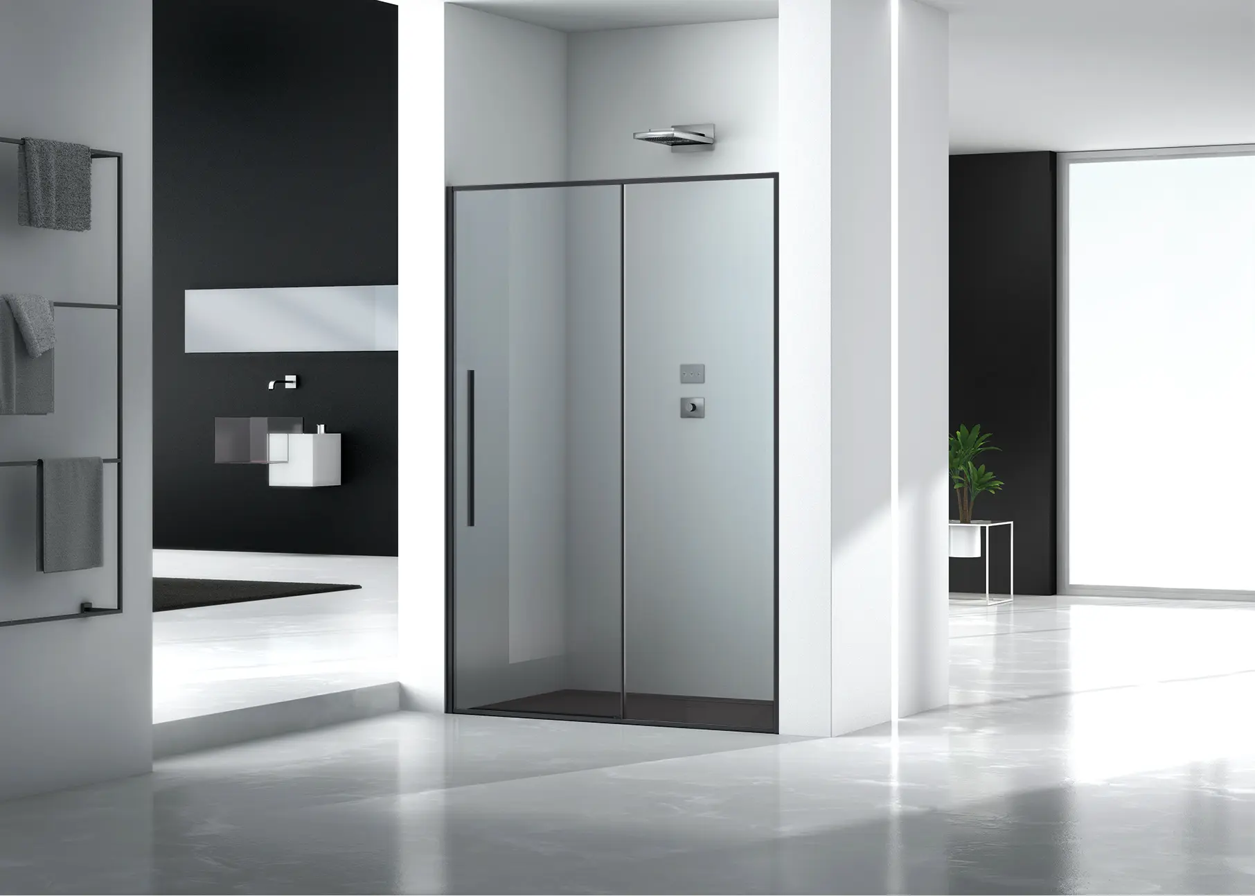 Zen-nero-porta-scorrevole-minimal-P1S